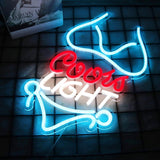 Bikini Crs Light Neon Signs 16.1 * 9.8 Inch(Azure+Red+White) + Punisher Skull Neon Signs 16.5 * 13 Inch(White)