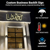 Large Custom Backlit Signage for Business, Handmade 3D Led illuminated Backlit Reverse Channel Letters