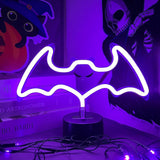 Cloud and Purple Bat Neon Sign Bundled Goods