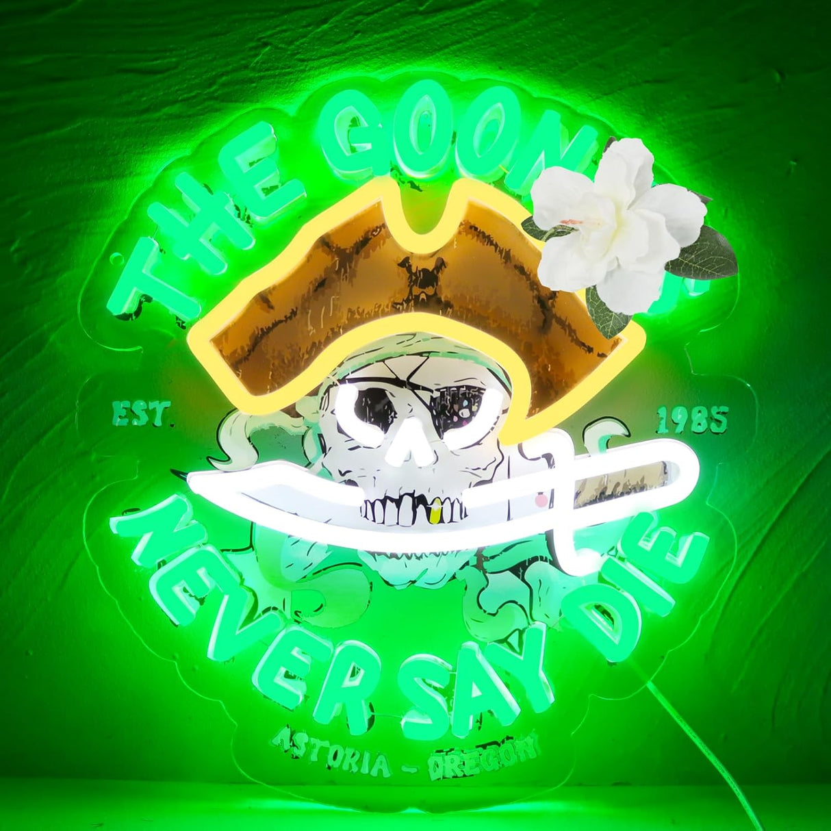 The Goo.nies Never Say Die Neon Signs for Wall Decor Game Neon Lights