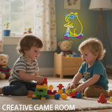 Cool Capybara Neon Sign, Dimmable Cute Animal with Shades on a Scooter, Lemon