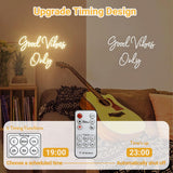 Good Vibes Only Neon Sign, Warm White Handmade DIY Placement Good vibes Led