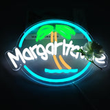 Beer Neon Signs for Wall Decor Mar.garitaville Coconut Tree Neon Lights for Bedroom
