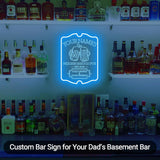 Neon Sign Customizable Home Bar For Man Cave,Custom Led Sign For Personalized Gifts For Father