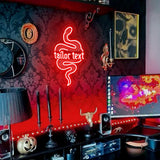 Custom Coiled Python LED Wall Art with Engraving, Shatterproof USB-Powered Neon Light for Bedroom,
