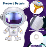 9pcs Space Balloons - Astronaut Rocket Balloons, Planets Themed Party Decorations for Birthday Parties