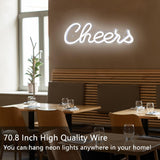 Cheers Neon Sign for Wall Decor, LED Neon Bar Light Sign,USB Powered Wall Neon Light up Sign for