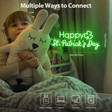 Happy St. Patrick's Day Shamrock Neon Sign Party Wall Decor LED Sign for St