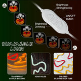 Halloween Ghost Pumpkin Neon Sign,Ghost Face Neon Light Spooky Pumpkin Neon Light Up Signs