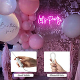 Let's Party Neon Sign, LED Neon Lights for Bedroom Wall Decor, Art Decorative Lights
