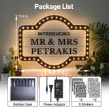 Large Wedding Bottle Service Sign, Personalized Wedding Entrance Props Led Marquee