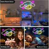 Cinnamoroll Neon Sign Anime Light, 3D Wall Art Cute LED Neon for Bedroom Game Room Apartment