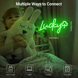 Lucky Shamrock Neon Sign Party Wall Decor LED Sign for St. Patrick's Day Gift, USB Powered