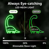 Custom Name Kids Night Light, Dinosaur Room Decor, USB-Powered Nursery Lamp,