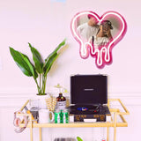 Heart Neon Sign - Heart-Melting Wall Decor, USB Powered LED Light in Pink