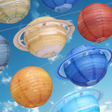 8 pcs Planet Paper Lanterns,10 inch Outer Space Party Decorations, Solar System