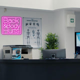 Back and Body Hurts Mug Neon Sign,Dimmable Funny Mom Coffee Mug Neon Light,