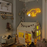 Pooping Dog Neon Sign for Wall Funny Golden Retriever Dog LED Neon Light Sign Dimmable USB