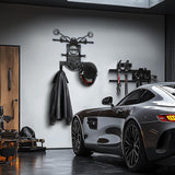 Qmetalart Fathers Gifts Metal Wall Decoration Home Decor Motorcycle Shape Black Wall Art