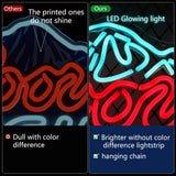 Crs Light Neon Signs 17 * 11 Inch(Azure+red+white) + Blue Moon Neon Signs 14 * 12.2 Inch(Azure+white)