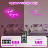 30 Inch Large Hello Gorgeous Neon Sign, 12V Pink Hello Beautiful Led Neon Light for Wedding
