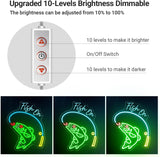 Ice Blue Lemon Fishing Pole, USB-Powered Acrylic LED Wall Art, Fishing Enthusiast Gift for Bedroom