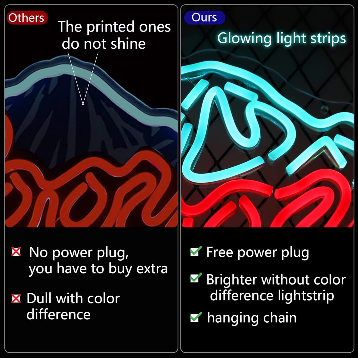 Crs Light Neon Signs 17 * 11 Inch(Azure+Red+White) + Punisher Skull Neon Signs 16.5 * 13 Inch(White)