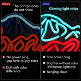 Crs Light Neon Signs 17 * 11 Inch(Azure+Red+White) + Bikini Coors Light Neon Signs 16.1 * 9.8 Inch(Azure+Red+White)