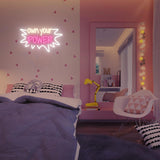 Neon Sign - 15"x9" Warm White Baby Pink LED Light for Bedroom Home Beauty