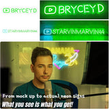 Custom YouTube Neon Sign, Personalized Gamer Tag Led Sign, Handmade YouTube