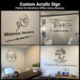 Handmade Professional 3D Laser Cut Acrylic Stainless Steel Letter Personalized for Wall