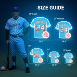 Neon Signs for Wall Decor, Customizable Number Name Softball Neon Sign