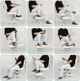 Qmetalart Cross Legged Office Chair,ADHD Friendly,Comfortable Meditation Criss Cross Chair with Wheels,