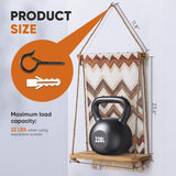 Wall Mounted Shelf, Bohemian Style Decorative Hanging Cloth, Handmade Natural Material,