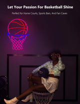 Basketball Neon Sign,19.7 Inch Giant Basketball Light up Sign - Cool Neon Light