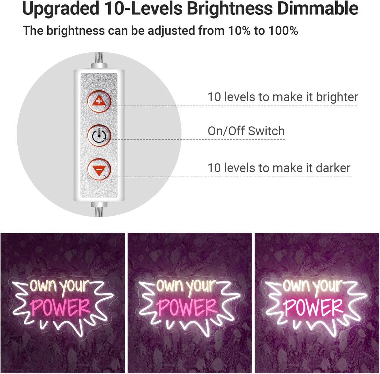 Neon Sign - 15"x9" Warm White Baby Pink LED Light for Bedroom Home Beauty