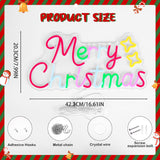 Merry Christmas Neon Sign, Dimmable LED Christmas Lights Neon Letter Sign for Window Displays