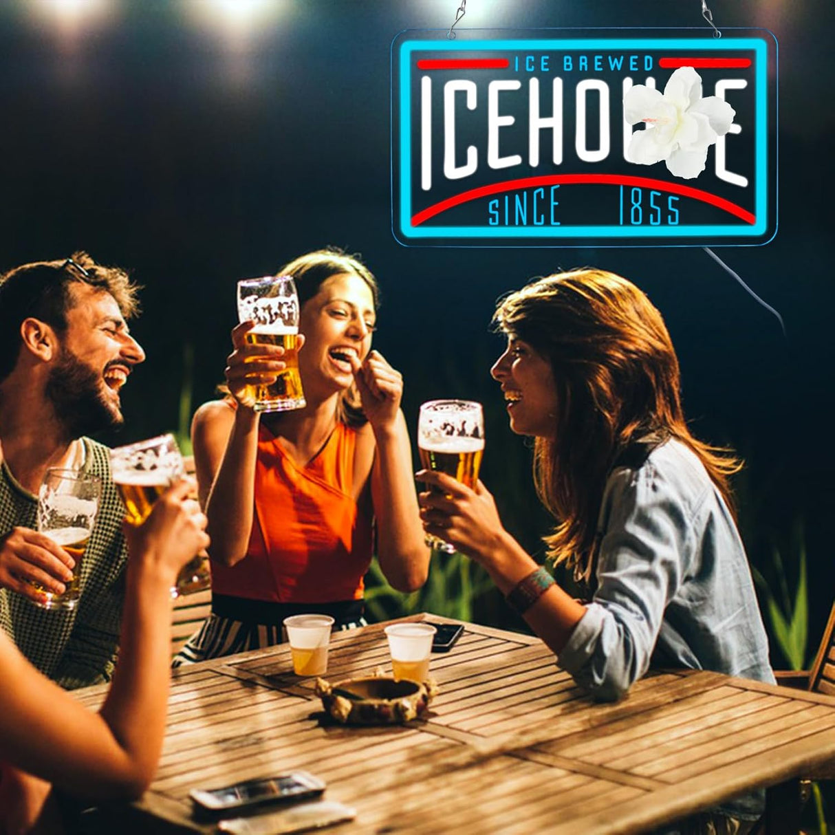 Lager Beer Neon Signs for Wall Decor Ice.house Neon Lights for Bedroom Led Signs