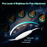 Rocket Neon Sign for Wall Decor LED Dimmable Space Neon Light for Boys Room, Game Room,