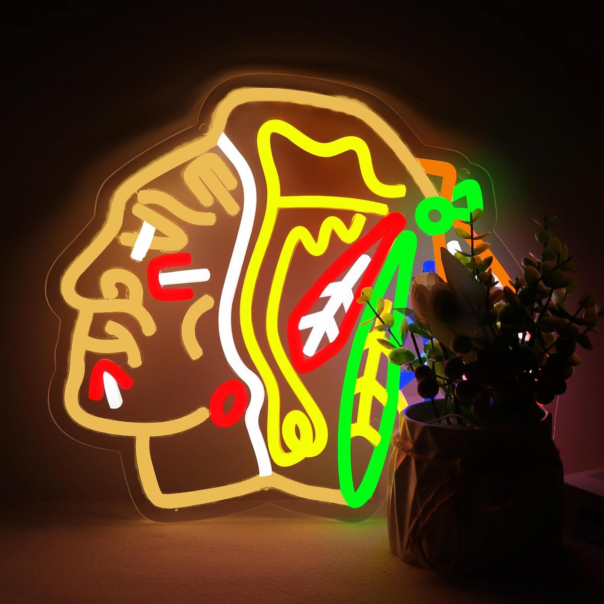 Ice Hockey Neon Signs for Wall Decor Neon Lights for Bedroom Led Business Signs