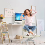 Qmetalart Cross Legged Office Chair,ADHD Friendly,Comfortable Meditation Criss Cross Chair with Wheels,