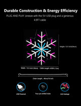 COLOURTHE Snowflake Neon Sign,13.5 Inch Giant Snowflake Lights,