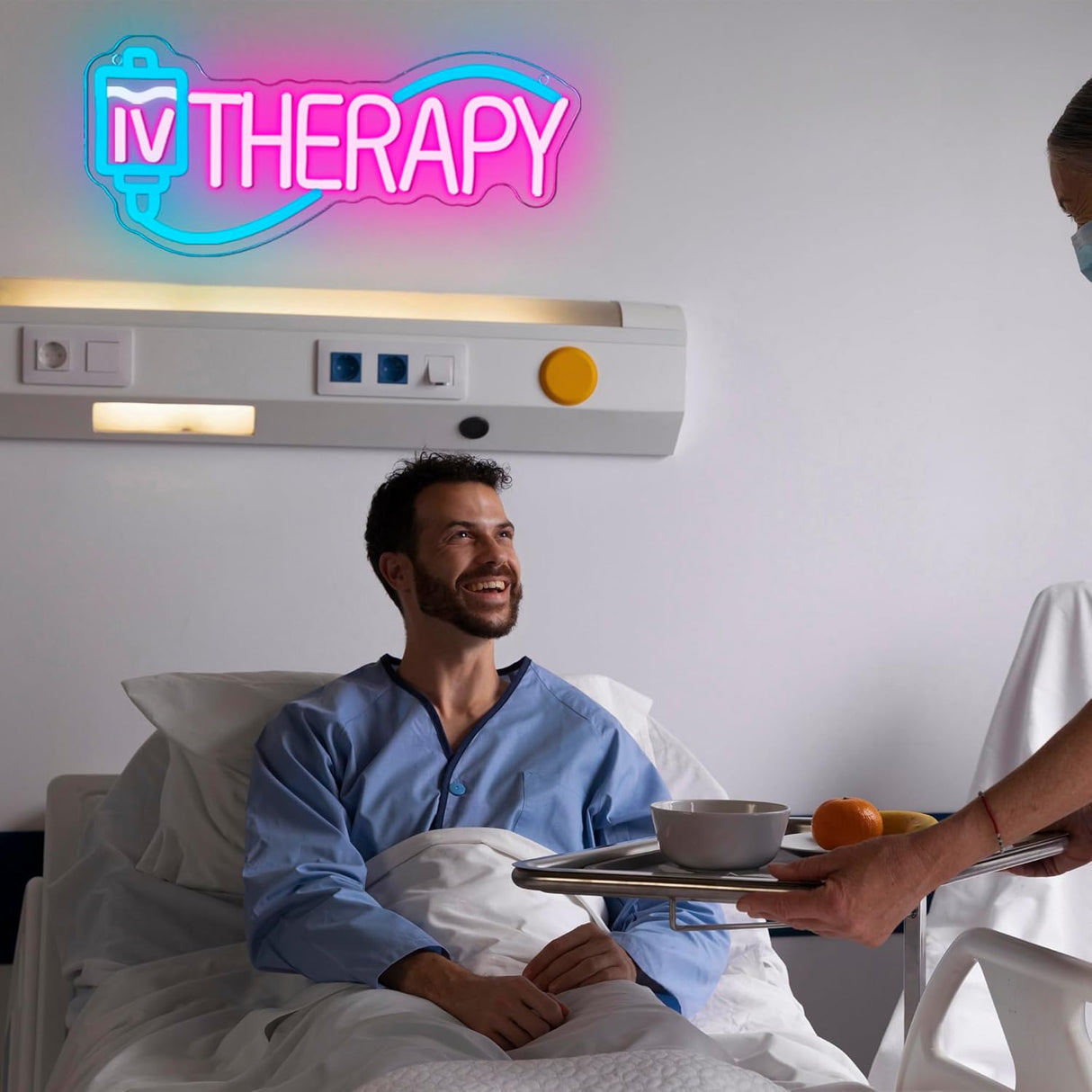 IV Therapy Neon Signs for Wall Decor,Dimmable Nurse Medical Spa Salon Neon Sign,