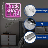 Back and Body Hurts Mug Neon Sign,Dimmable Funny Mom Coffee Mug Neon Light,