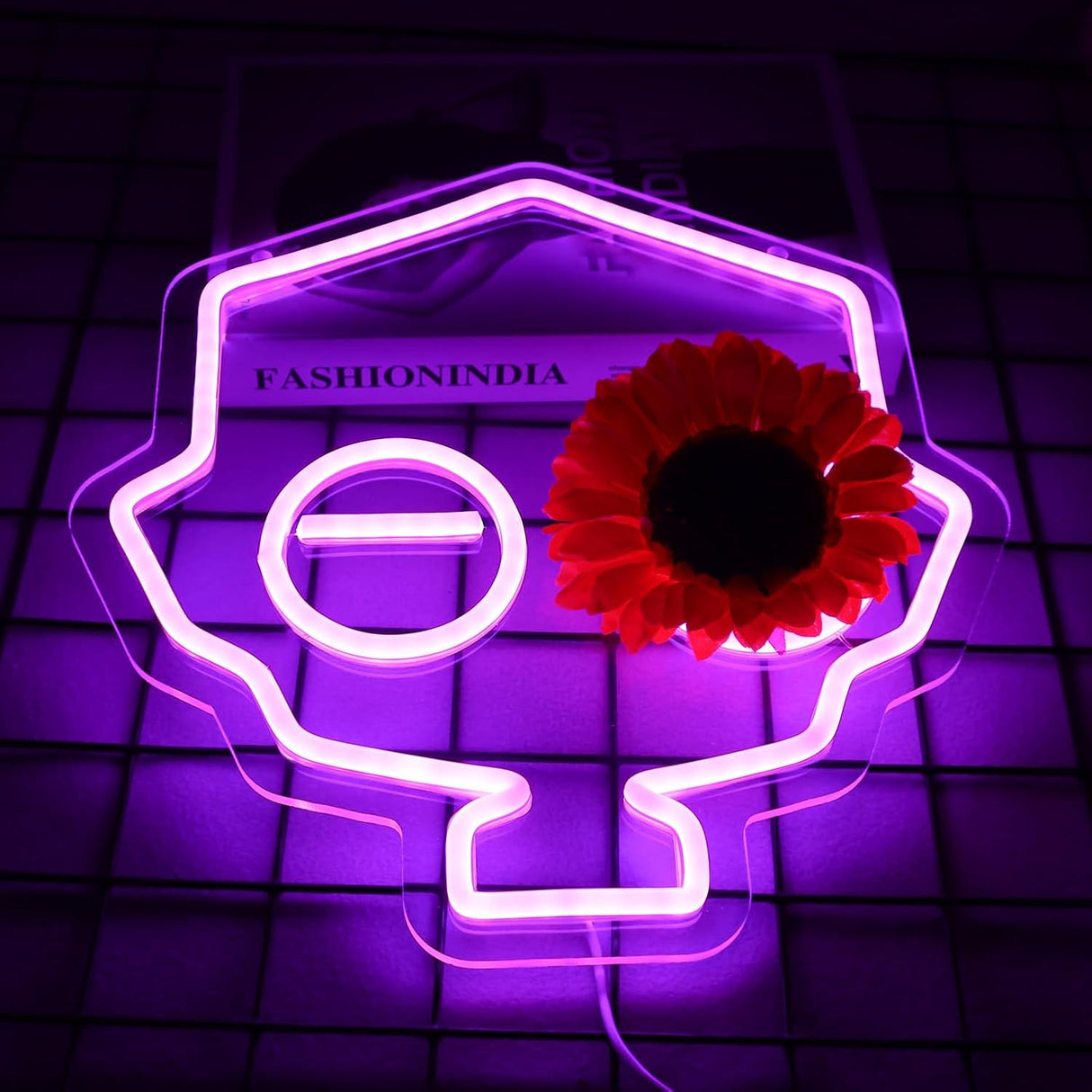 Purple Game Character Neon Signs for Wall Decor Game Logo Neon Lights for Bedroom Led Signs Suitable