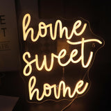 "Home Sweet Home" Neon Sign, Positive Quotes Decorative Neon Lights for Home
