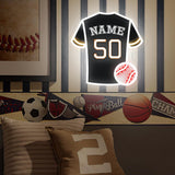Neon Signs for Wall Decor, Customizable Number Name Softball Neon Sign
