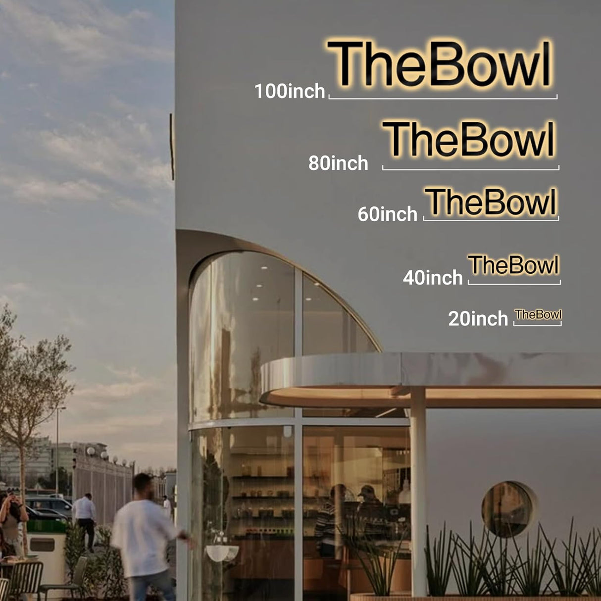 Large Custom Backlit Signage for Business, Handmade 3D Led illuminated Backlit Reverse Channel Letters