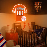 Neon Signs for Wall Decor, Customizable Number Name Softball Neon Sign