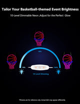 Basketball Neon Sign,19.7 Inch Giant Basketball Light up Sign - Cool Neon Light